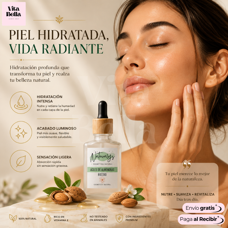 Almendralia™ | Aceite facial de almendras premium