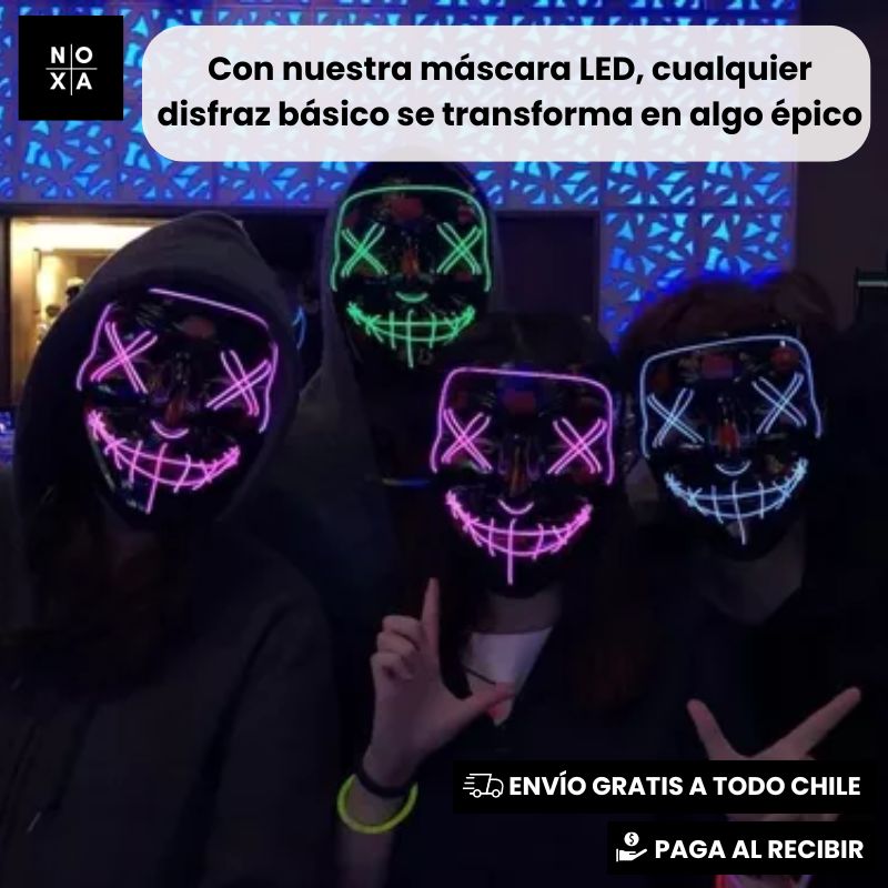 TerrorLight | Mascara Luz Led La Purga Halloween