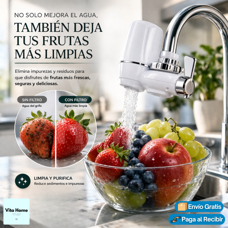 PuriAgua™ | Filtro purificador de agua para grifo