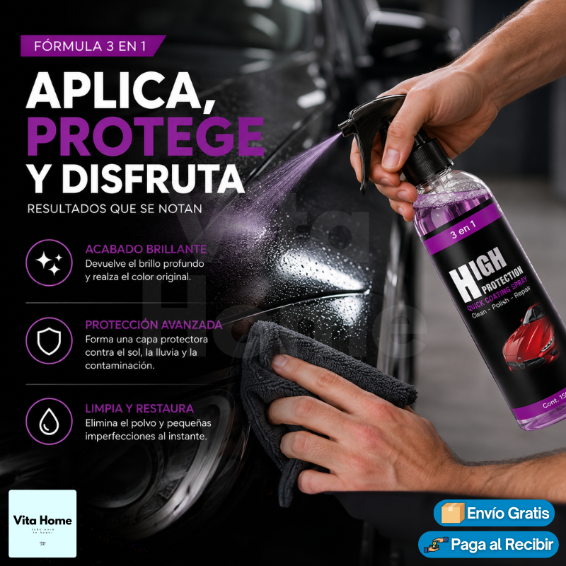 Brillo Auto Mágico™ | Cera en spray 3 en 1