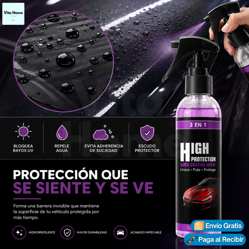 Brillo Auto Mágico™ | Cera en spray 3 en 1