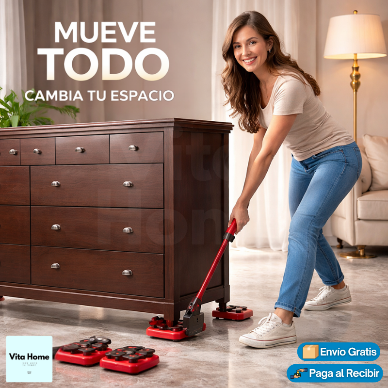 MueveFácil™ | Set para levantar y transportar muebles fácilmente.