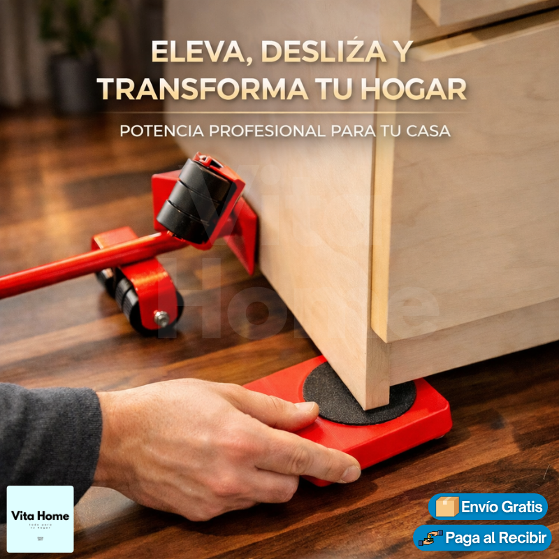 MueveFácil™ | Set para levantar y transportar muebles fácilmente.
