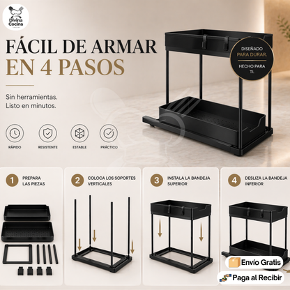 OrganizaMax™ | Estante de almacenamiento para cocina