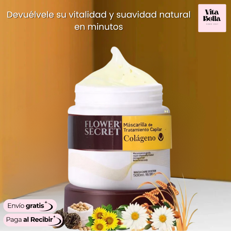 Fortaleza Capilar™ | (2x1) Mascarilla Tratamiento Capilar con Colágeno