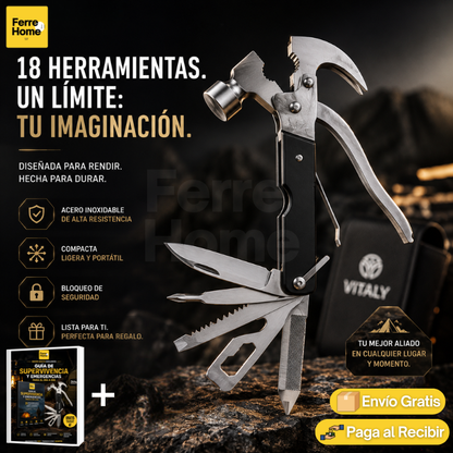 Martillo Tac Tol™ | Herramienta multifuncional compacta Tac Tol Multiherramienta 18 en1