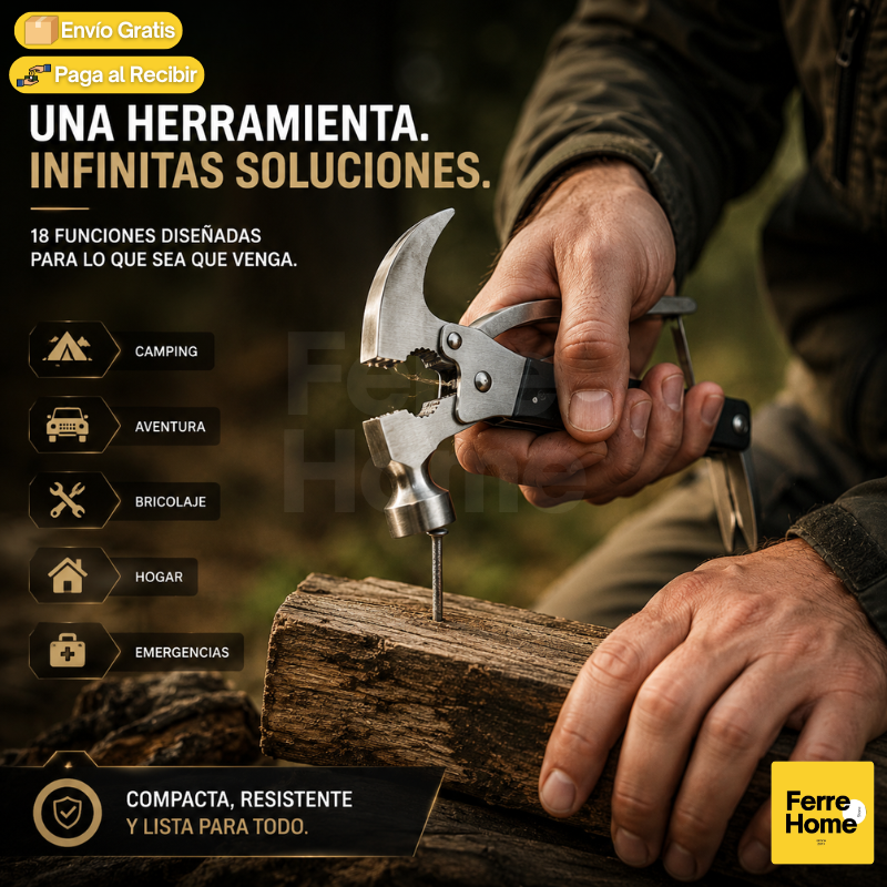 Martillo Tac Tol™ | Herramienta multifuncional compacta Tac Tol Multiherramienta 18 en1