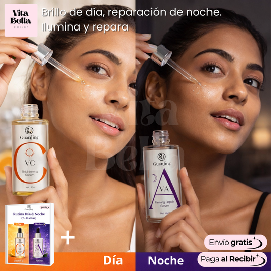 IllumiSkin™ Set | Sérum Facial de Día Vitamina C y Noche Retinol