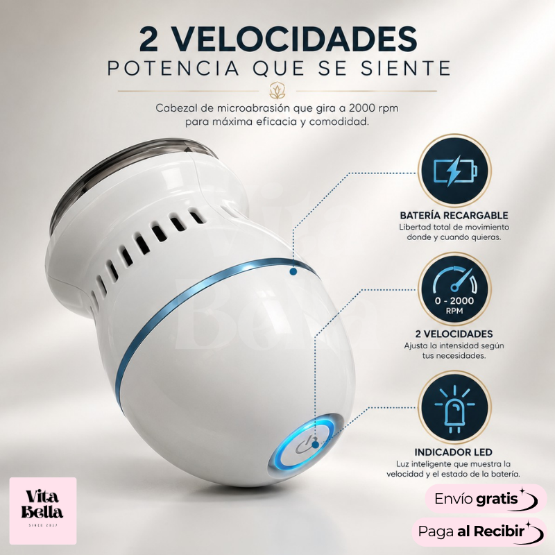 PiesSilk™ | Removedor de callos eléctrico recargable