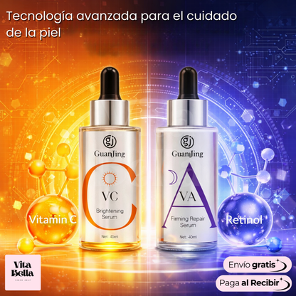 IllumiSkin™ Set | Sérum Facial de Día Vitamina C y Noche Retinol
