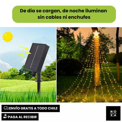 Estrella Mágica™ | Luces De Navidad Cascada Solar🎅