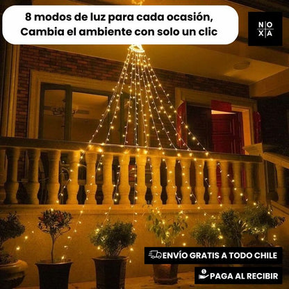 Estrella Mágica™ | Luces De Navidad Cascada Solar🎅