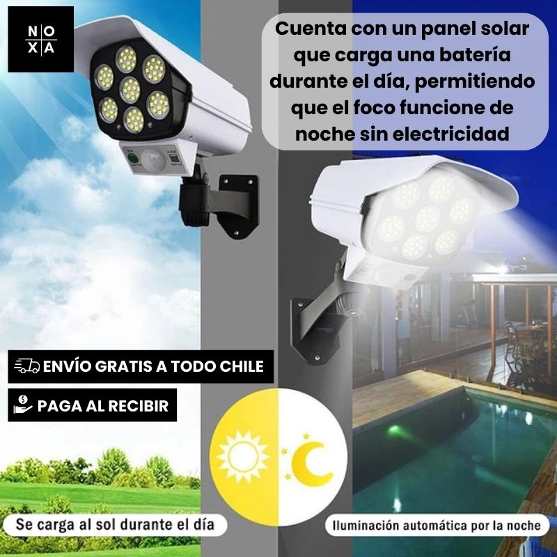 EcoLuz Segura™ 🌞 | Foco con Panel Solar + Control Remoto (GRATIS)