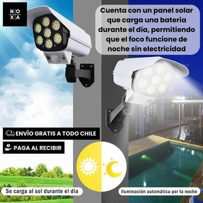 EcoLuz Segura™ 🌞 | Foco con Panel Solar + Control Remoto (GRATIS)