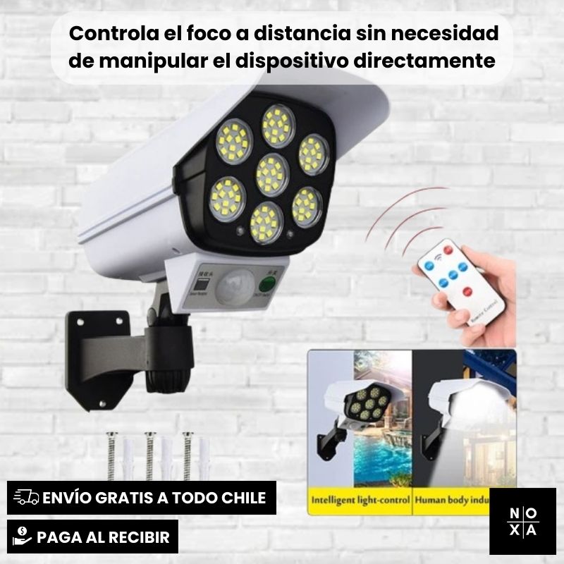 EcoLuz Segura™ 🌞 | Foco con Panel Solar + Control Remoto (GRATIS)