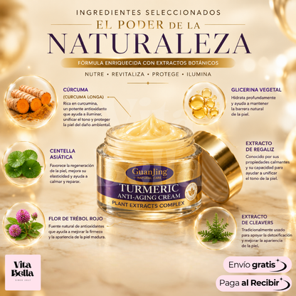 GoldenRadiance™ | Crema facial revitalizante a base de cúrcuma