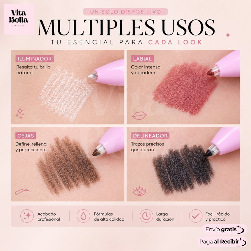MiradaRosa™ | Delineador 4 en 1 + cápsulas de rosas (GRATIS)