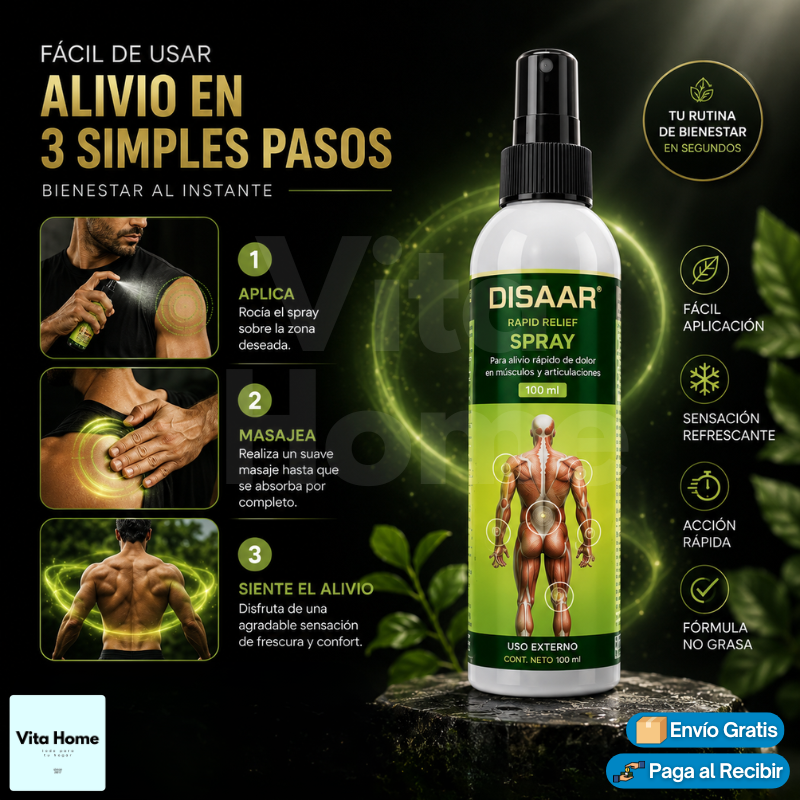 AlivioMuscle™ | Spray aliviador de dolor muscular