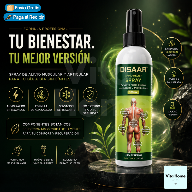 AlivioMuscle™ | Spray aliviador de dolor muscular