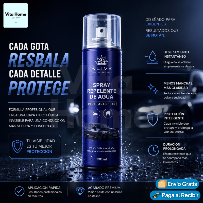 VisionClear™ | Espuma Impermeabilizante para Parabrisas y Espejos