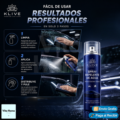 VisionClear™ | Espuma Impermeabilizante para Parabrisas y Espejos