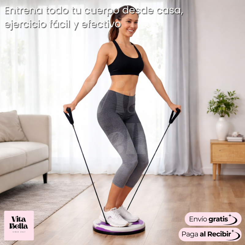 Cintura Activa™ | Disco giratorio con bandas elásticas para ejercitar
