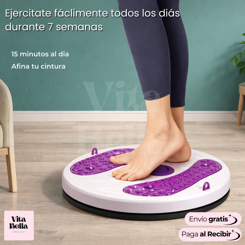 Cintura Activa™ | Disco giratorio con bandas elásticas para ejercitar