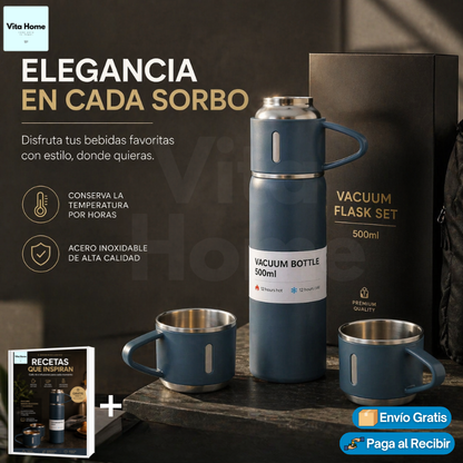 Termo Doble Taza™ | Termo conservador de bebidas 500ML