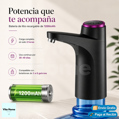 AquaLibre™ | Bomba dispensadora de agua inalámbrica