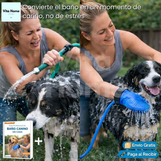 GuanteDuchaPet™ | Guante con rociador integrado para mascotas.