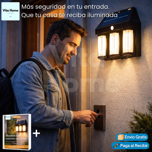 LuzSolar™ | Lámpara solar con sensor de movimiento