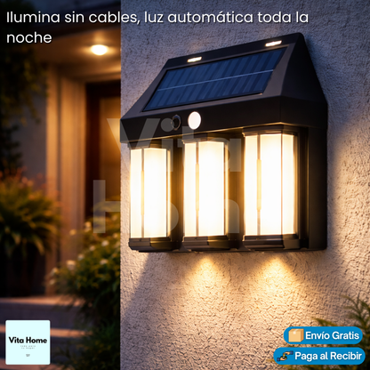 LuzSolar™ | Lámpara solar con sensor de movimiento