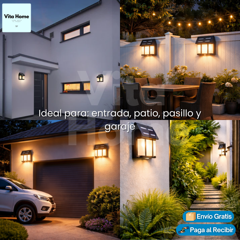 LuzSolar™ | Lámpara solar con sensor de movimiento