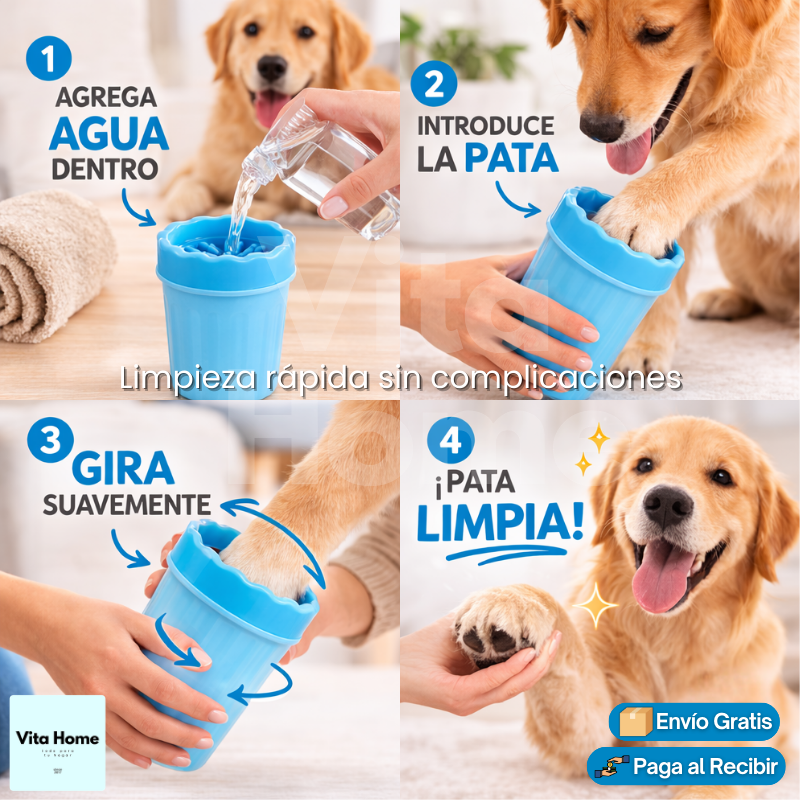 LimpiePatas™ | Limpiador de patas para perros portátil y eficaz