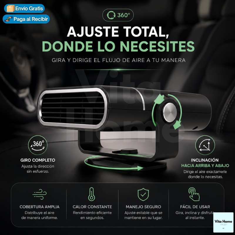 CalorCar™ | Calefactor de auto portátil eléctrico