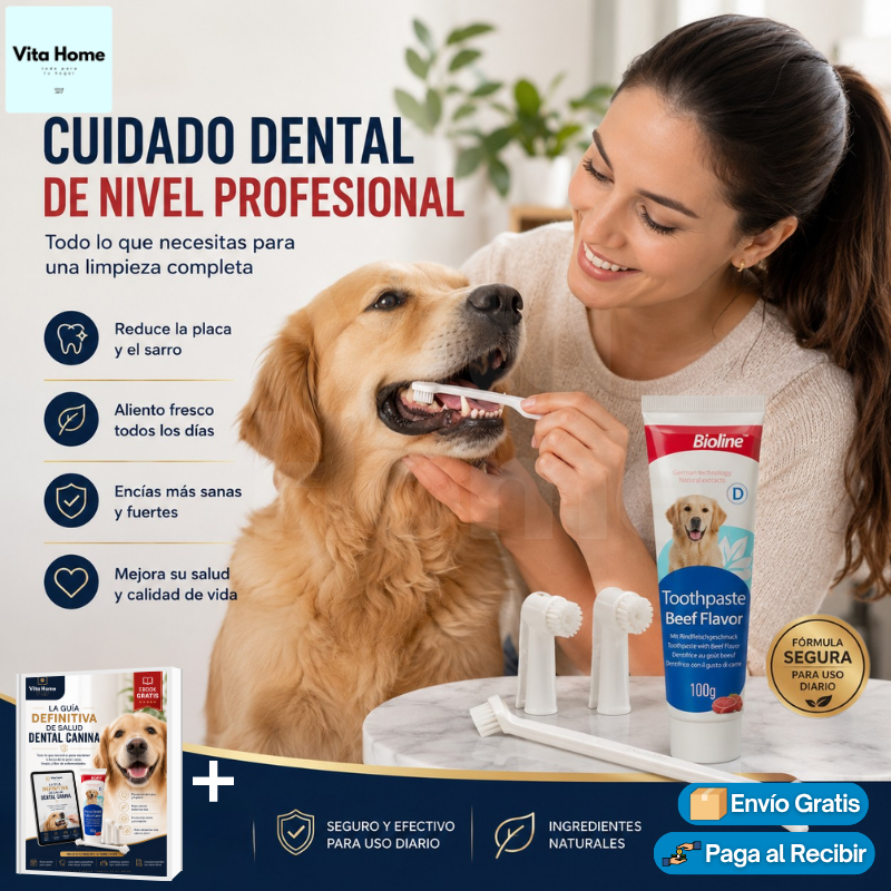 BiolineCare™ | Set de Cuidado Dental para Perros
