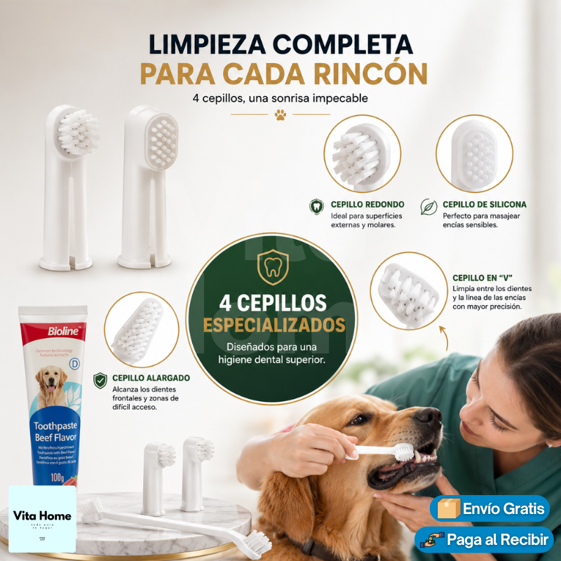BiolineCare™ | Set de Cuidado Dental para Perros