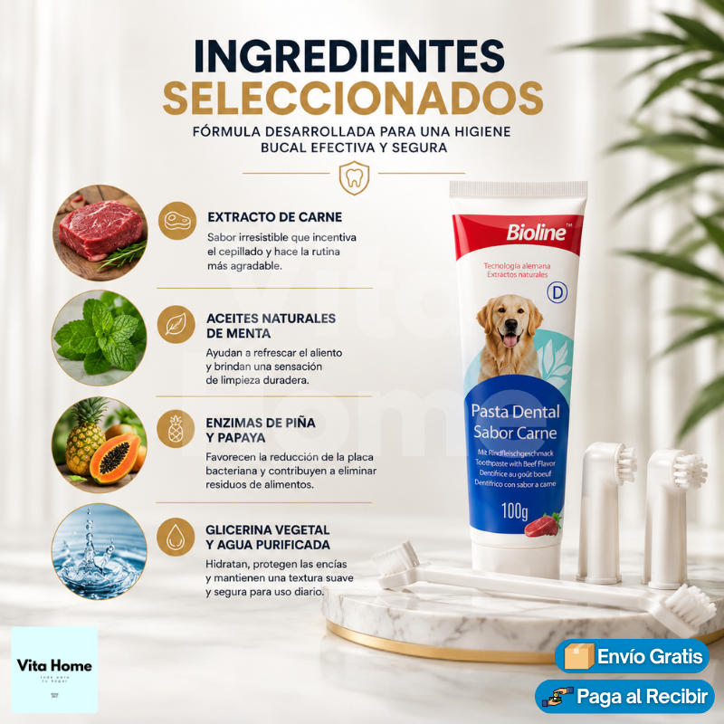 BiolineCare™ | Set de Cuidado Dental para Perros