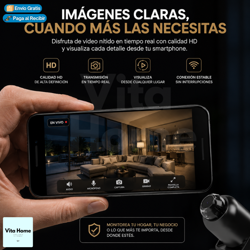 Vigilancia Audio Inteligente™ | Mini Cámara Wifi con Audio