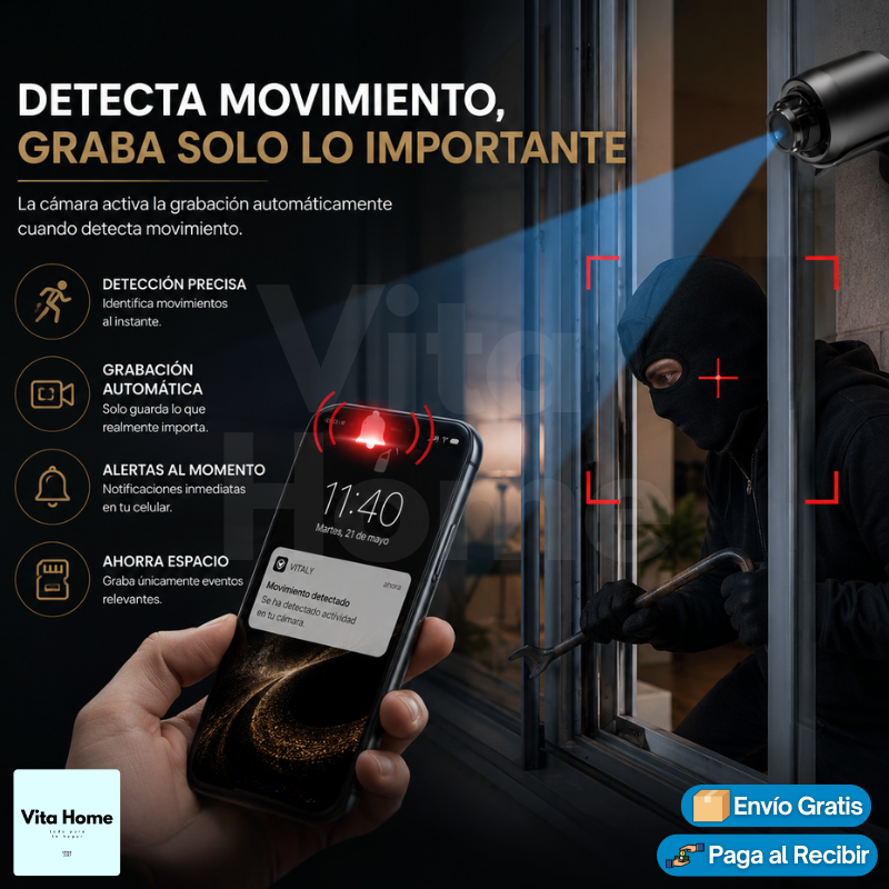 Vigilancia Audio Inteligente™ | Mini Cámara Wifi con Audio