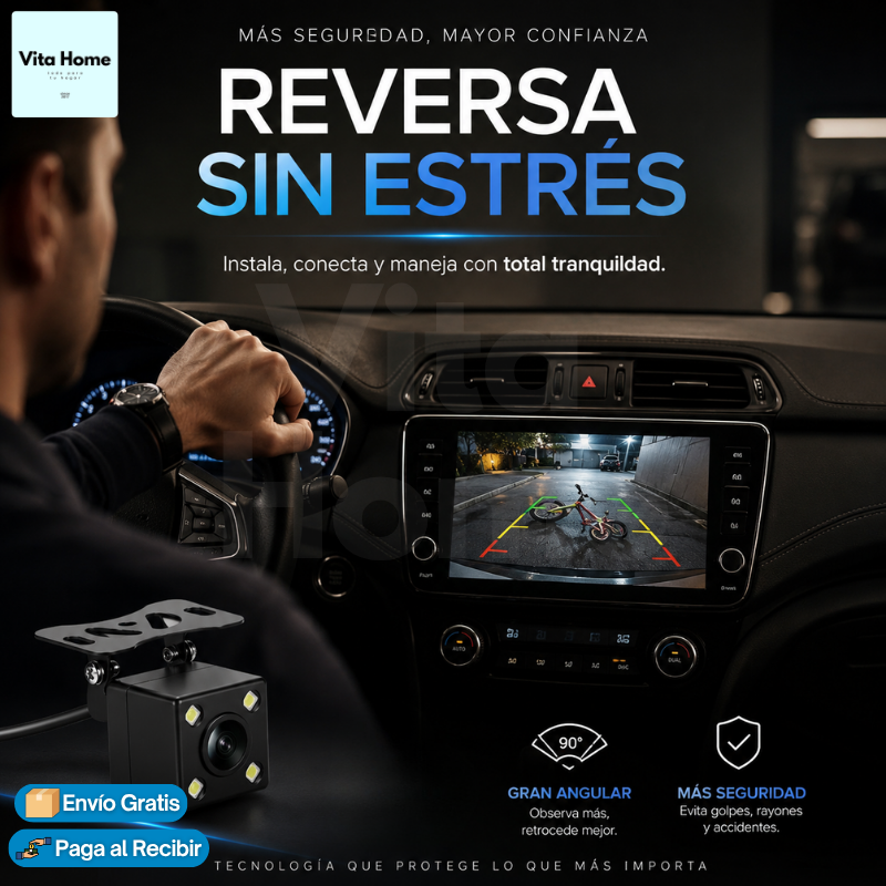 VisioNight™ | Cámara de retroceso con visión nocturna LED
