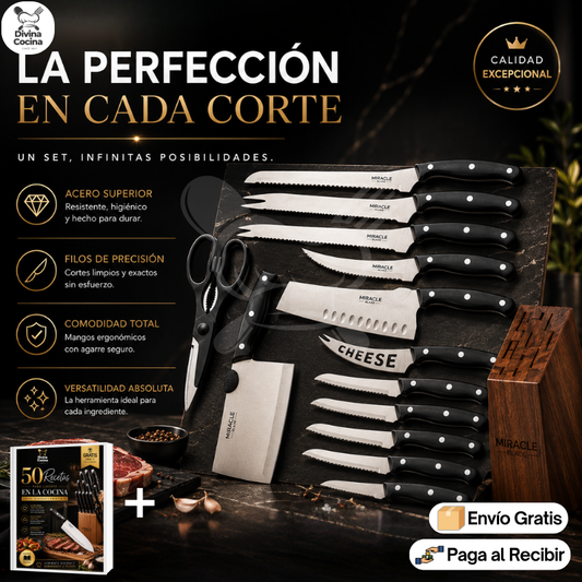 CuchiCocina13™ | Set de cuchillos de cocina 13 piezas