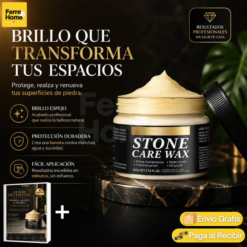 BrillaMármol™ | Cera para pulir mármol, granito y cerámica