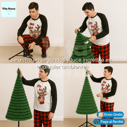 NavidadEspléndida™ | Árbol de Navidad plegable en forma espiral