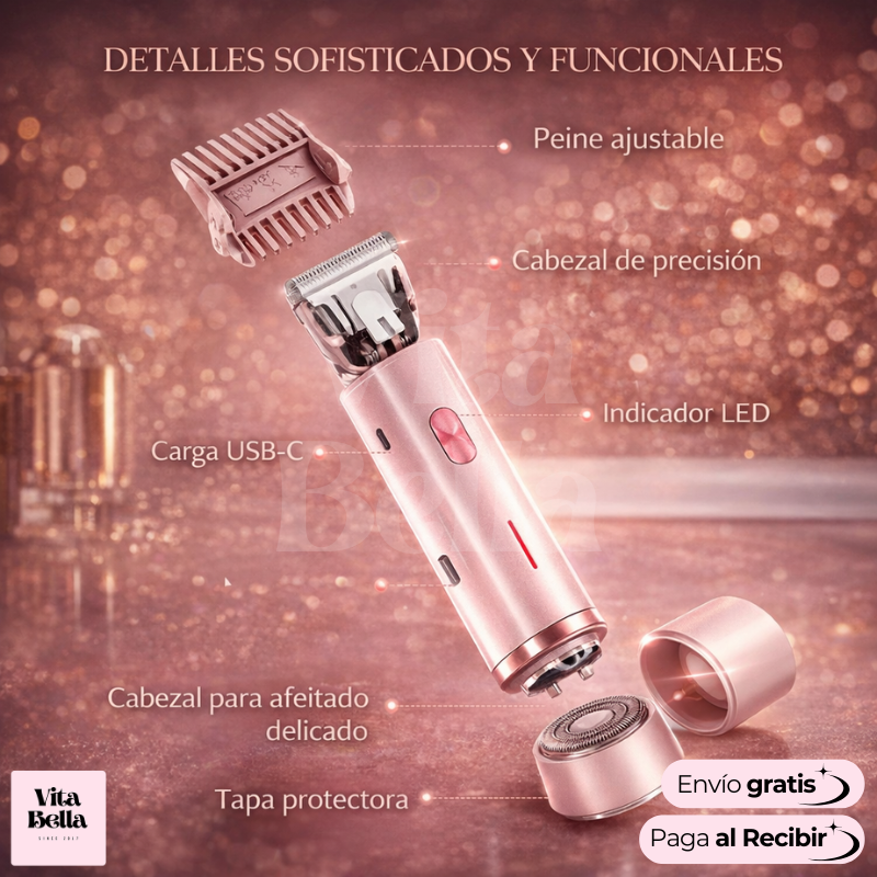 SilkySmooth™ | Bikini Trimmer Eléctrico 2-en-1 Recargable