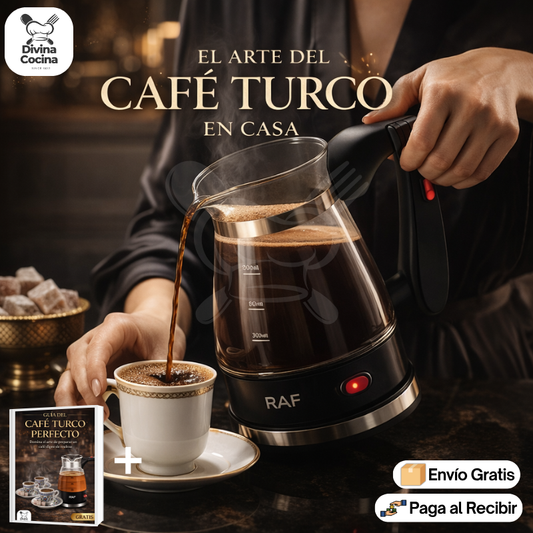 CaféMatinal™ | Cafetera Eléctrica Turca de Vidrio 500ml