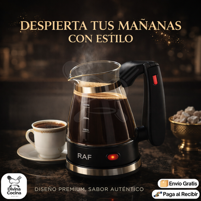 CaféMatinal™ | Cafetera Eléctrica Turca de Vidrio 500ml