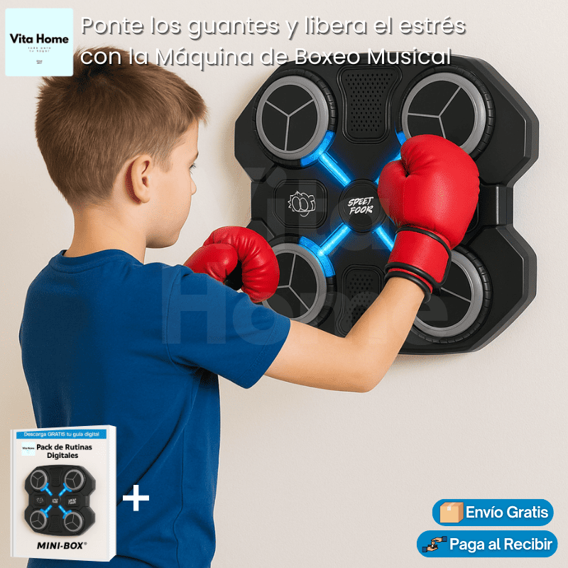 BoxeoKids™| Máquina de boxeo para niños con guantes incluidos