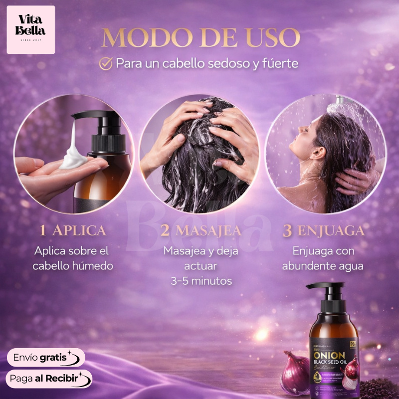 OnionRepar™ | Acondicionador reparador de cabello