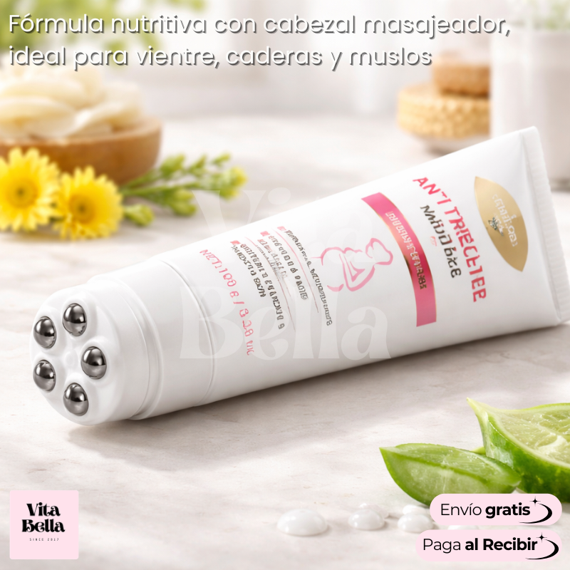 Crema ConfidentSkin™ | Crema antiestrías con masajeador roller